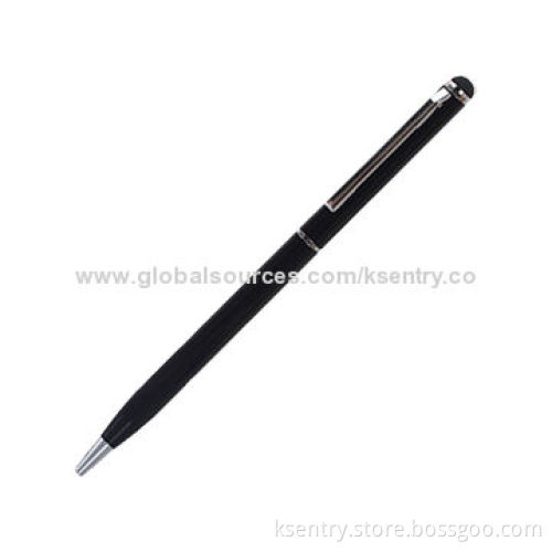 Metal Material 2-in-1 Promotional Stylus Touch Pen with Ballpoint Writing Pen